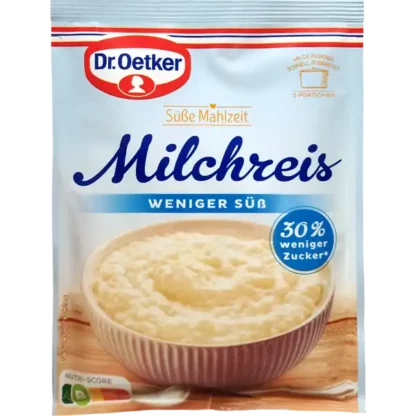 Dr. Oetker Milchreis weniger süß