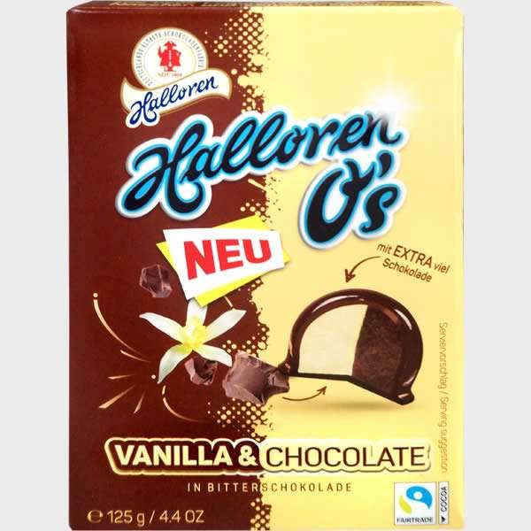 Halloren O's Vanilla & Chocolate 125g to order from Germany