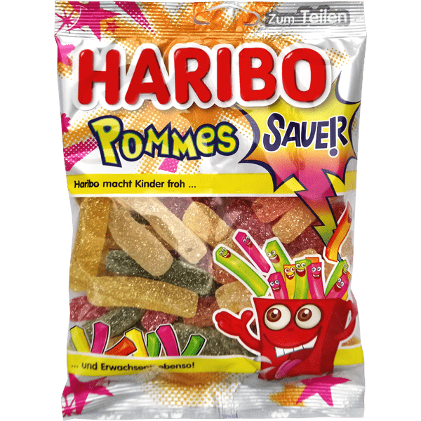 Haribo Sauer (Sour) Pommes Gummy Candy 2-Pack (2 x 175g) :  Grocery & Gourmet Food