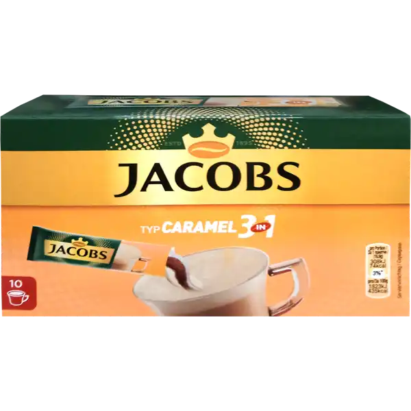 Jacobs Palitos de café instantáneo clásico 3 en 1, 10 porciones  individuales (paquete de 1)