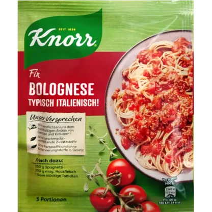 Knorr Fix para la Boloñesa típicamente italiana