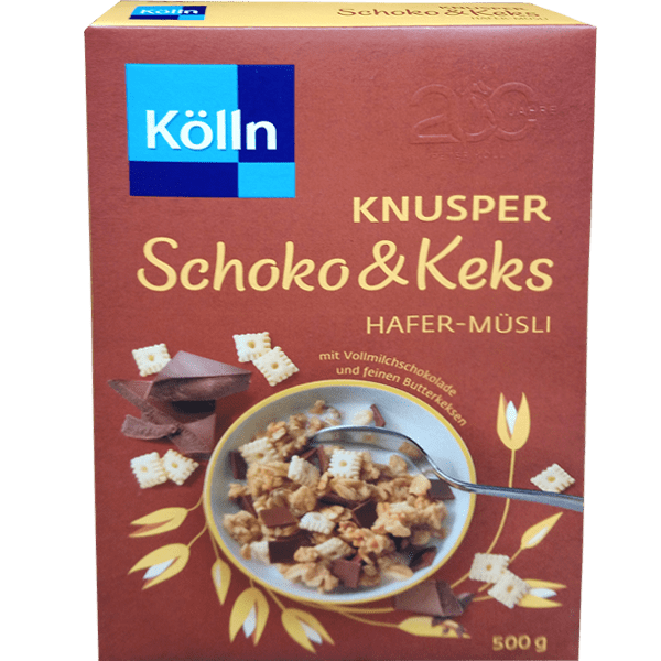 Kölln Crunchy Delikator & Choco Muesli 500g - Oat Biscuit