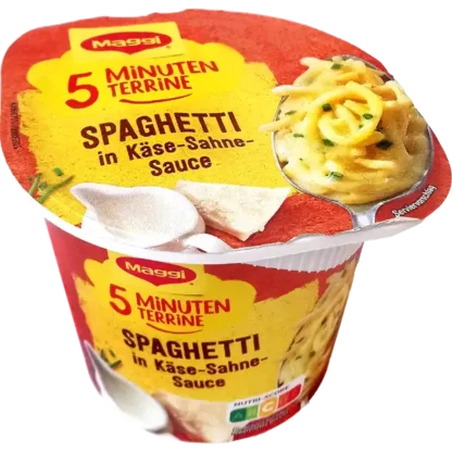 Maggi 5 Minuten Terrine Spaghetti in Käse-Sahne-Sauce