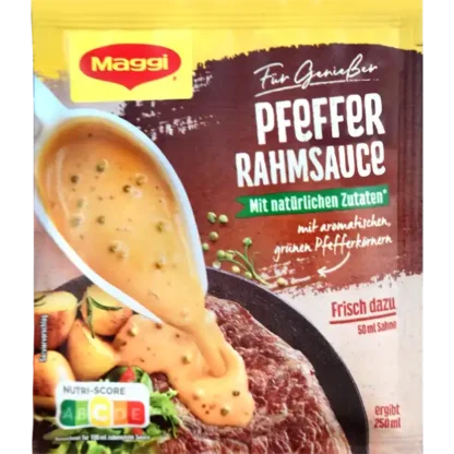 Die Maggi für Genießer Pfefferrahmsauce ergibt 250ml