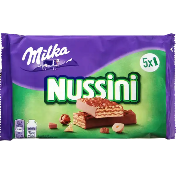 am beliebtesten Milka Nussini Deutsche 5 Lebensmittel Riegel 