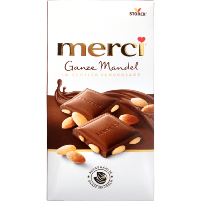 Merci Amandes Entières - Chocolat Noir 100g