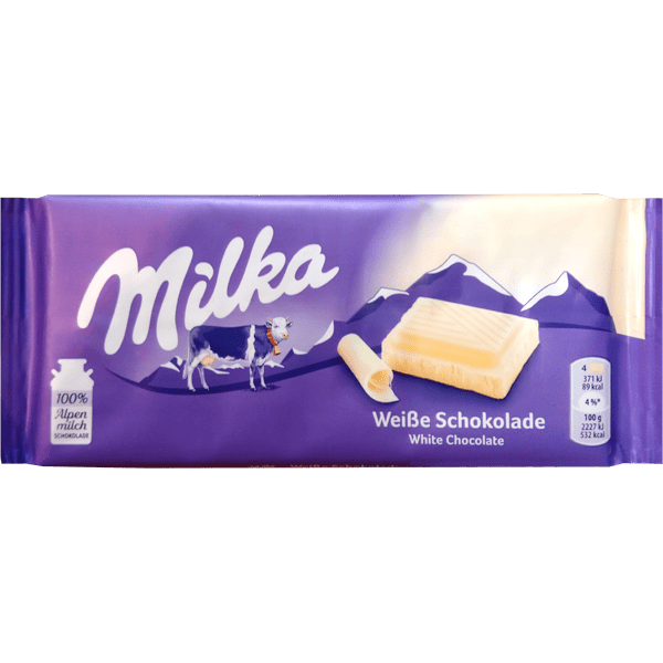 Gevoelig Lyrisch Blauwe plek Milka Weisse Schokolade - White Chocolate 100g - German Foods