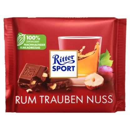 Ritter Sport Rhum Raisins et Noix 100g